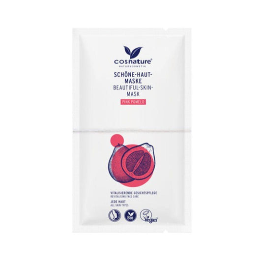 Máscara facial orgânica de toranja rosa Cosnature para uma pele bonita 2 x 8 ml