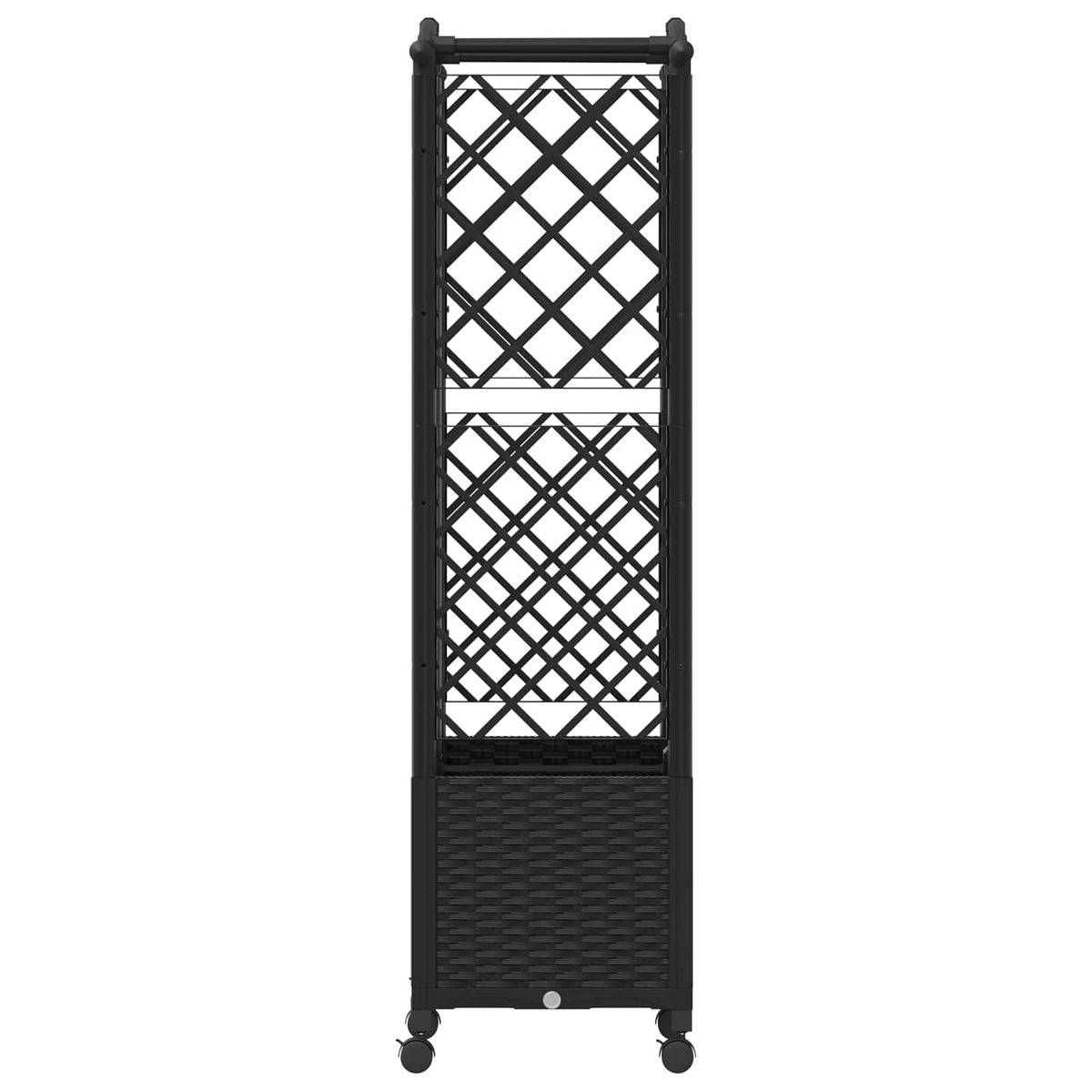 Cama Elevada Con Trellis Y Techo Negro 122 X 40 X 144 Cm Pp_3