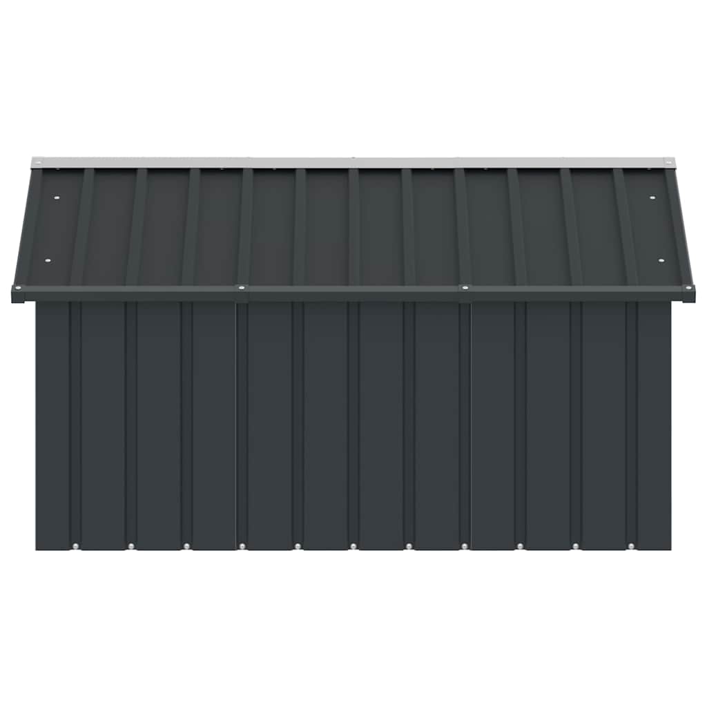 Casa Perros Acero Galvanizado Gris Antracita 116,5x153x81,5 Cm_5