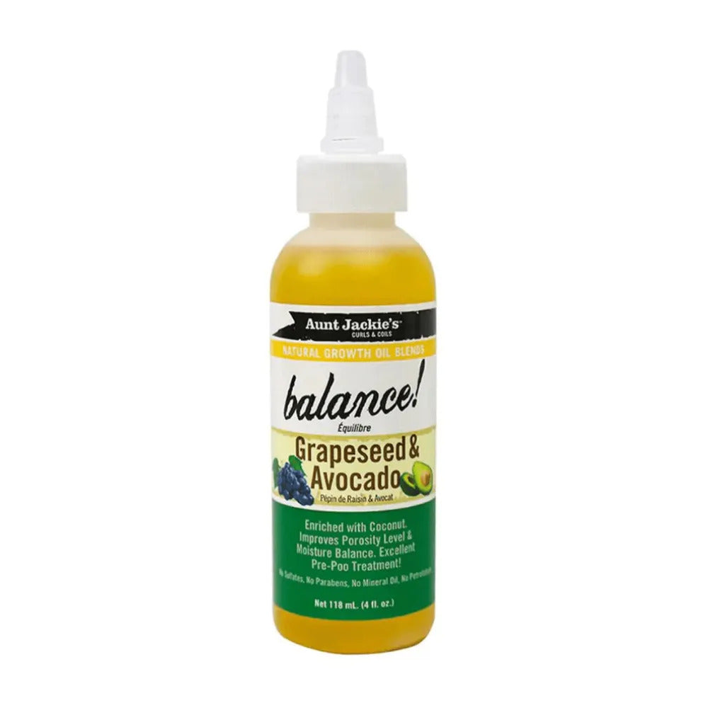 Aceite/sérum Natural Oils Balance Grapeseed Y Aguacate Aunt Jackie's 118ml_0