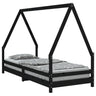 Vidaxl Estrado de Cama para Crianças Preto Madeira de Pinho 80x200 Cm