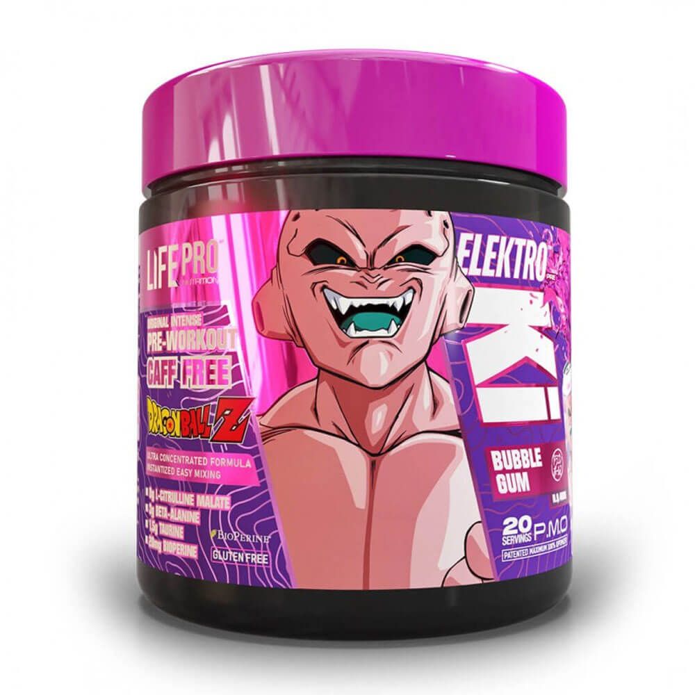 Elektro Ki Sin Cafeína Dragon Ball Z Edición Limitada - 400g - Bubble Gum ( Chicle) - Pre Entreno Sin Estimula - Lifepro_0