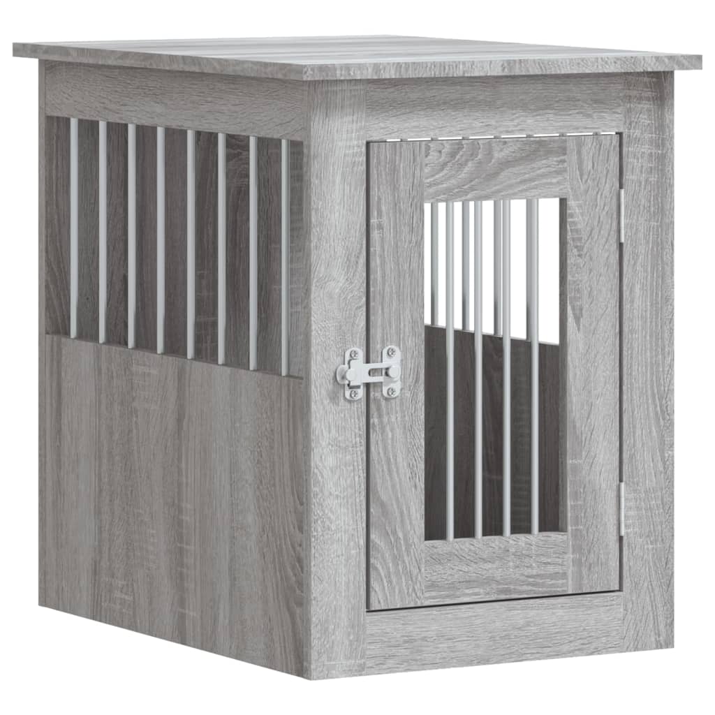 Jaula Para Perros Madera De Ingeniería Gris Sonoma 45x62x59 Cm_0