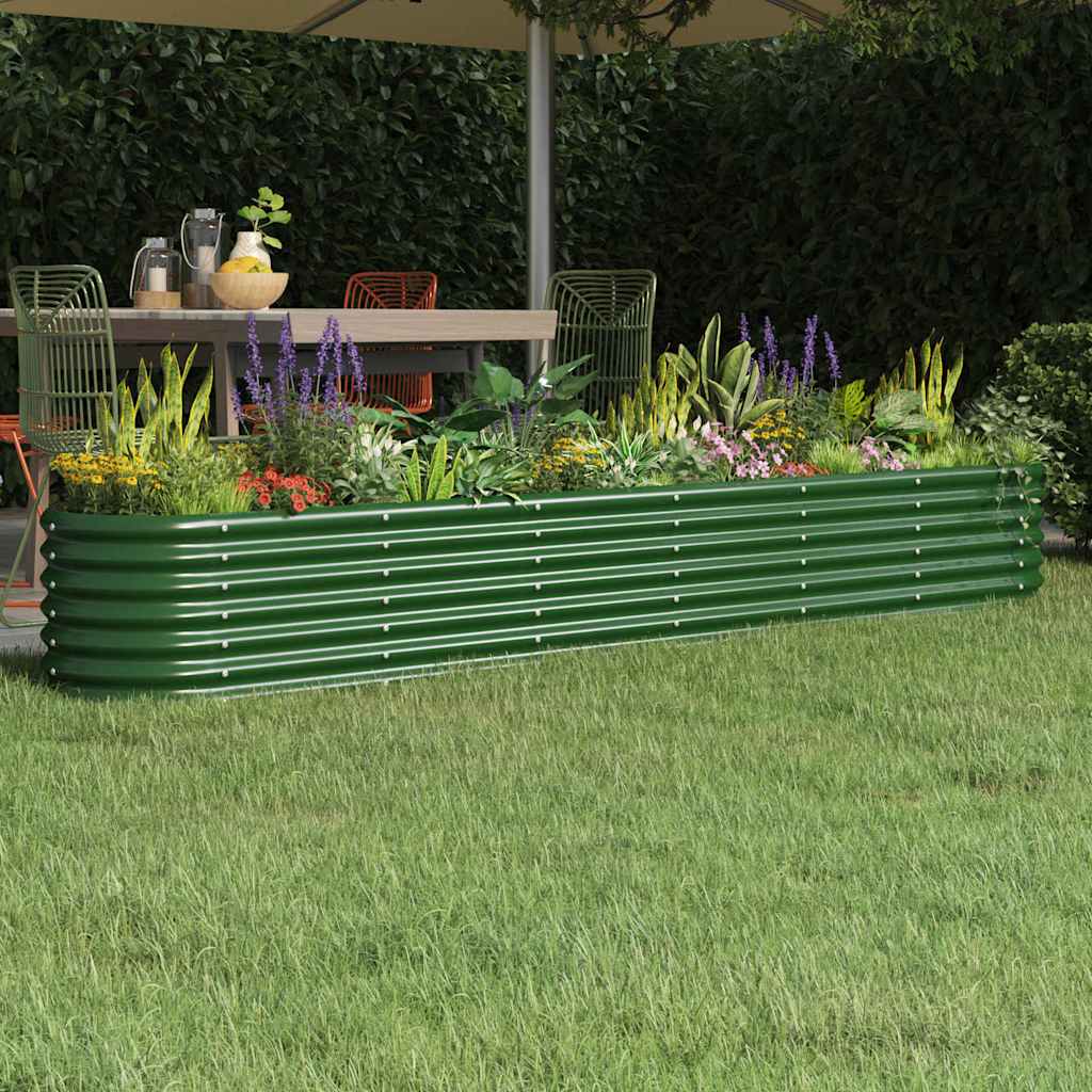 Jardinera Arriate Acero Galvanizado Verde 260x40x36 Cm_1