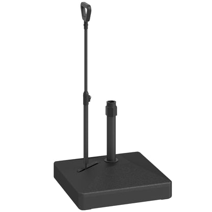 Outsunny Base Para Sombrilla Rellenable Con Agua 45l O Arena 55kg Negro_0