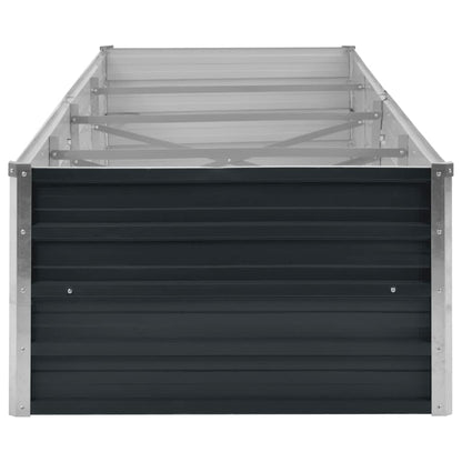 Arriate De Acero Galvanizado Gris Antracita 320x80x45 Cm_4