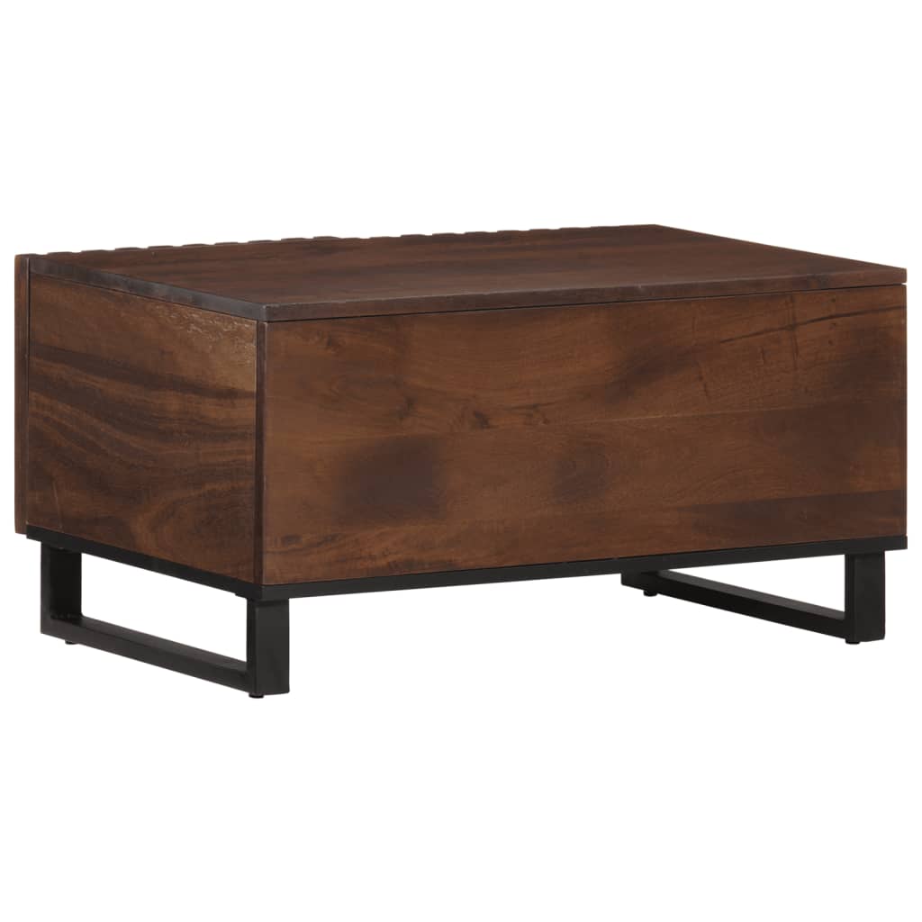 Mesa De Centro Madera Maciza Mango Marrón 80x51x40 Cm_2
