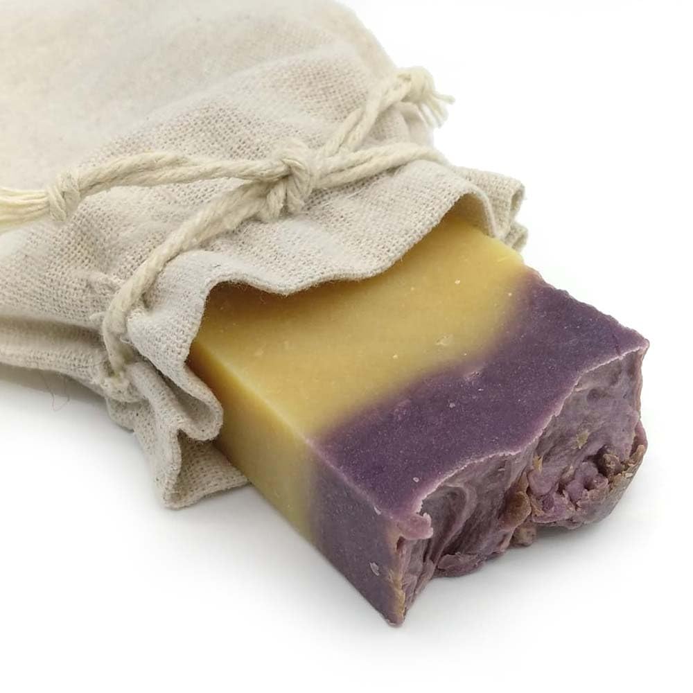 Jabón Natural Azufre 90g En Bolsa Regalo De Yute - Piel Muy Grasa - Controla La Aparición De Acné Y Regula El Sebo_0