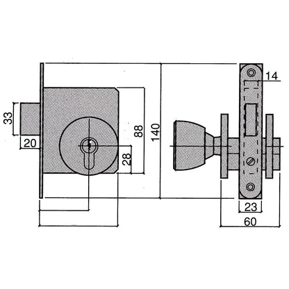 Cerradura 5300-p-60 Hl_1