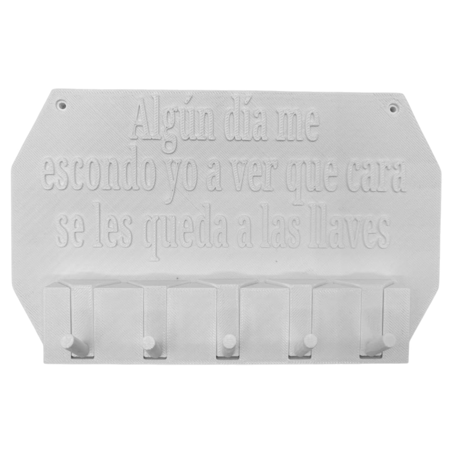 Colgador De Llaves Algún Día Me Esconderé A Ver Qué Cara Ponen Las Llaves Blanco._0