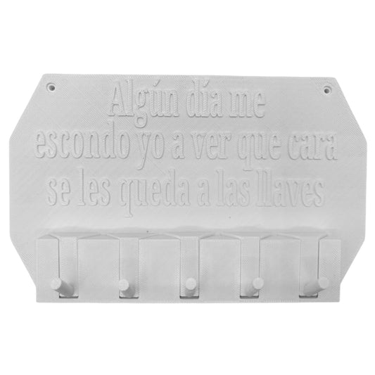 Colgador De Llaves Algún Día Me Esconderé A Ver Qué Cara Ponen Las Llaves Blanco._0