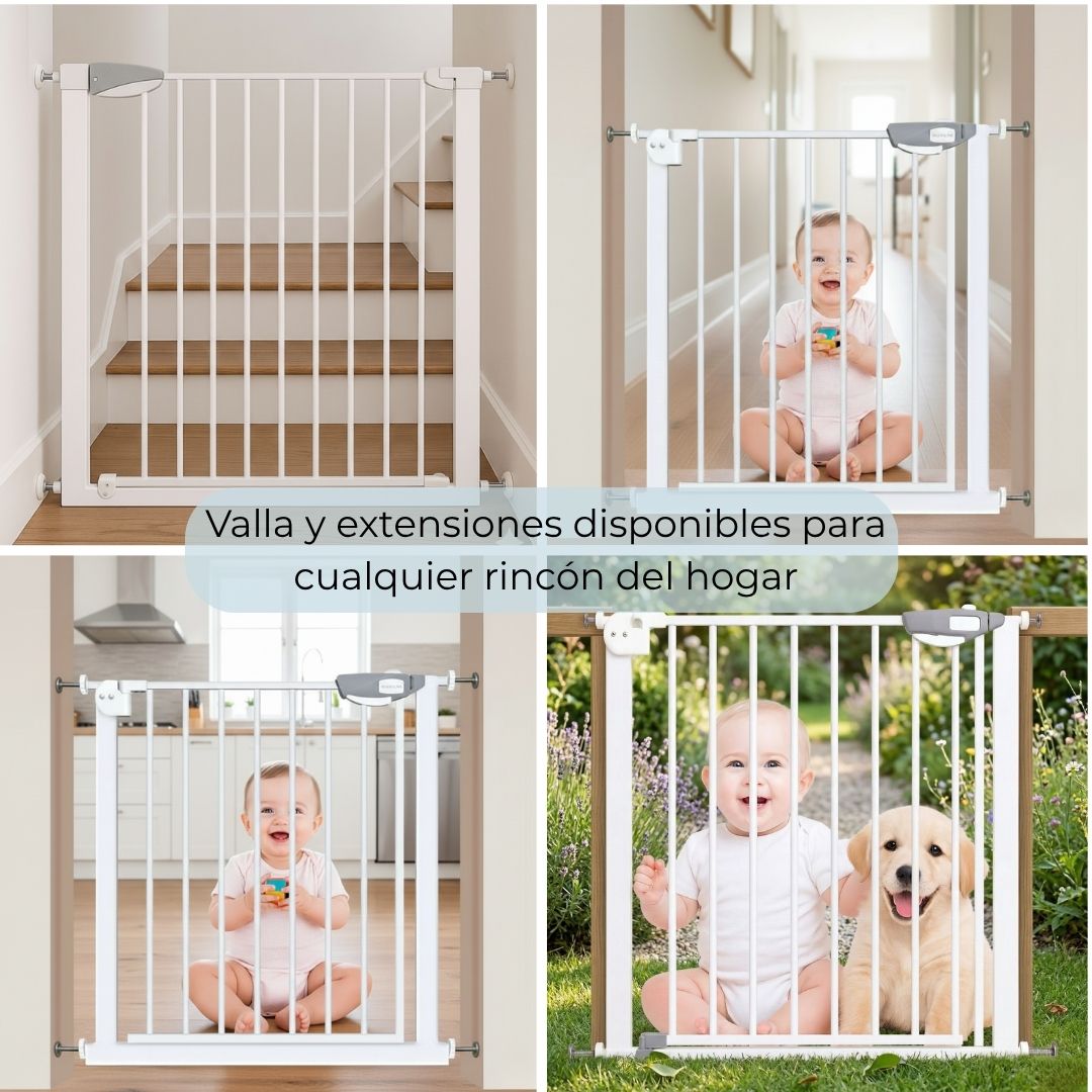Extensión De 10 Cm Para Valla De Seguridad Infantil Y Para Mascotas, Blanco Bathby_4