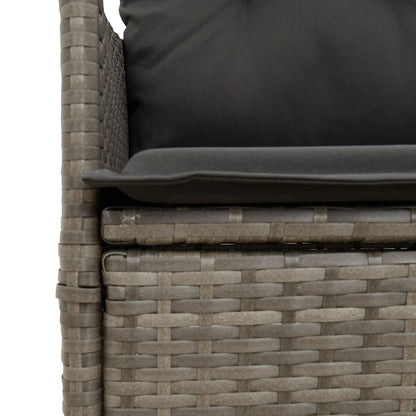 Set Comedor De Jardín 5 Piezas Con Cojines Ratán Sintético Gris / Vetonek_0
