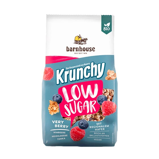 Barnhouse Krunchy Muesli de Frutos Vermelhos com Baixo Teor de Açúcar 375 g