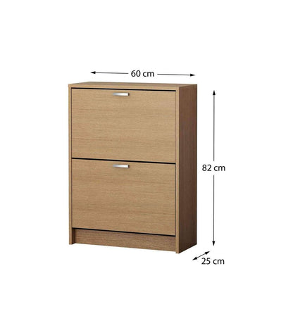 Mueble Zapatero Manila Con 2 Trampones En Roble. 60 Cm(ancho) 81.6 Cm(altura) 25 Cm(fondo)_5
