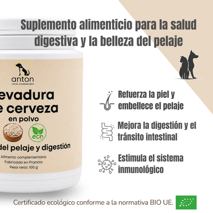 Levadura de cerveza ECO para perros y gatos – Piel y pelaje – 100 g_2