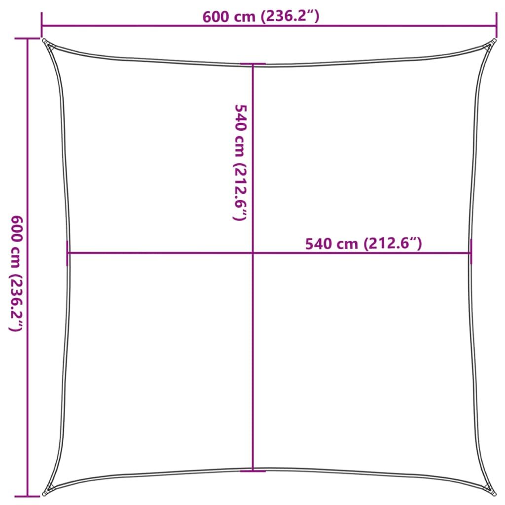 Vidaxl Toldo De Vela Hdpe Verde Claro 160 G/m² 6x6 M_2
