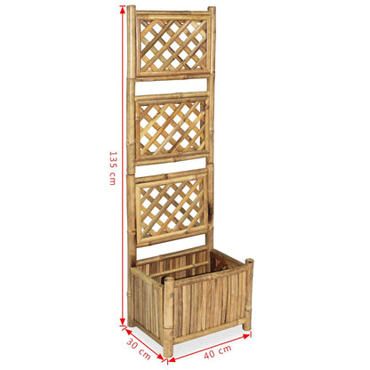 Jardinera De Jardín Con Enrejado Bambú 40 Cm_5
