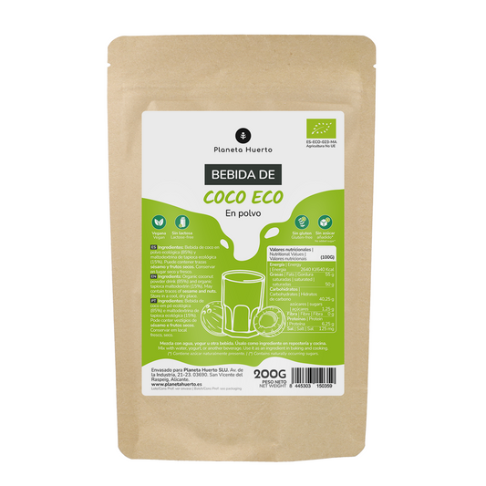 Bebida de coco em pó ECO Planeta Huerto 200 gr