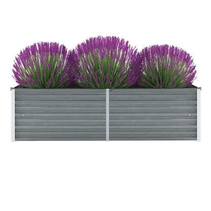 Arriate De Jardín De Acero Galvanizado Gris 160x40x45 Cm_1