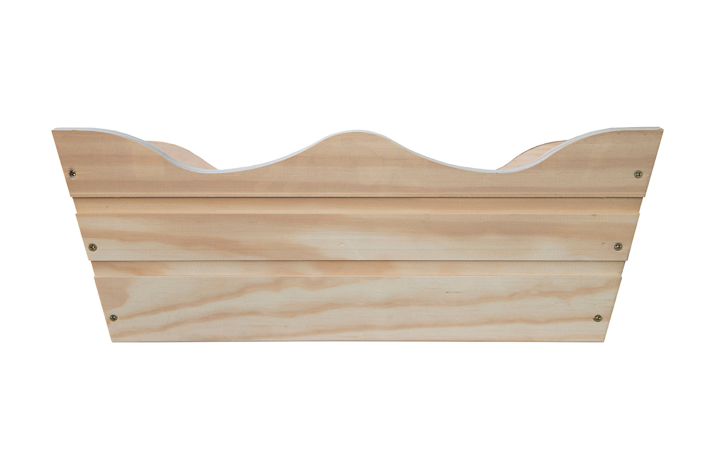 Jardinera De Balcon Ondulada De Madera Natural De 50 X 20 X 19,5 Cm 11l + Bolsa Geotextil_2