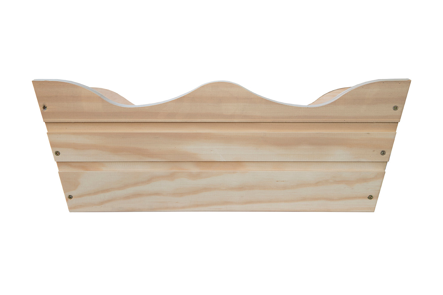 Jardinera De Balcon Ondulada De Madera Natural De 50 X 20 X 19,5 Cm 11l + Bolsa Geotextil_2