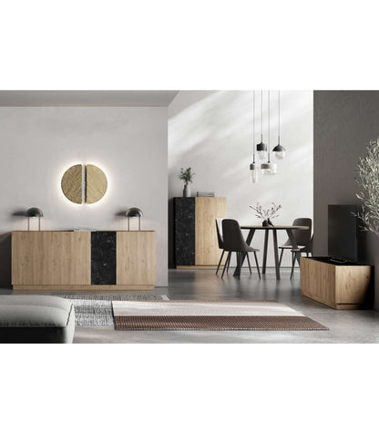 Mueble Auxiliar Alto 2 Puertas Duero Acabado Sepet/marmol, 127cm(alto) 90cm(ancho) 41.8cm(_4