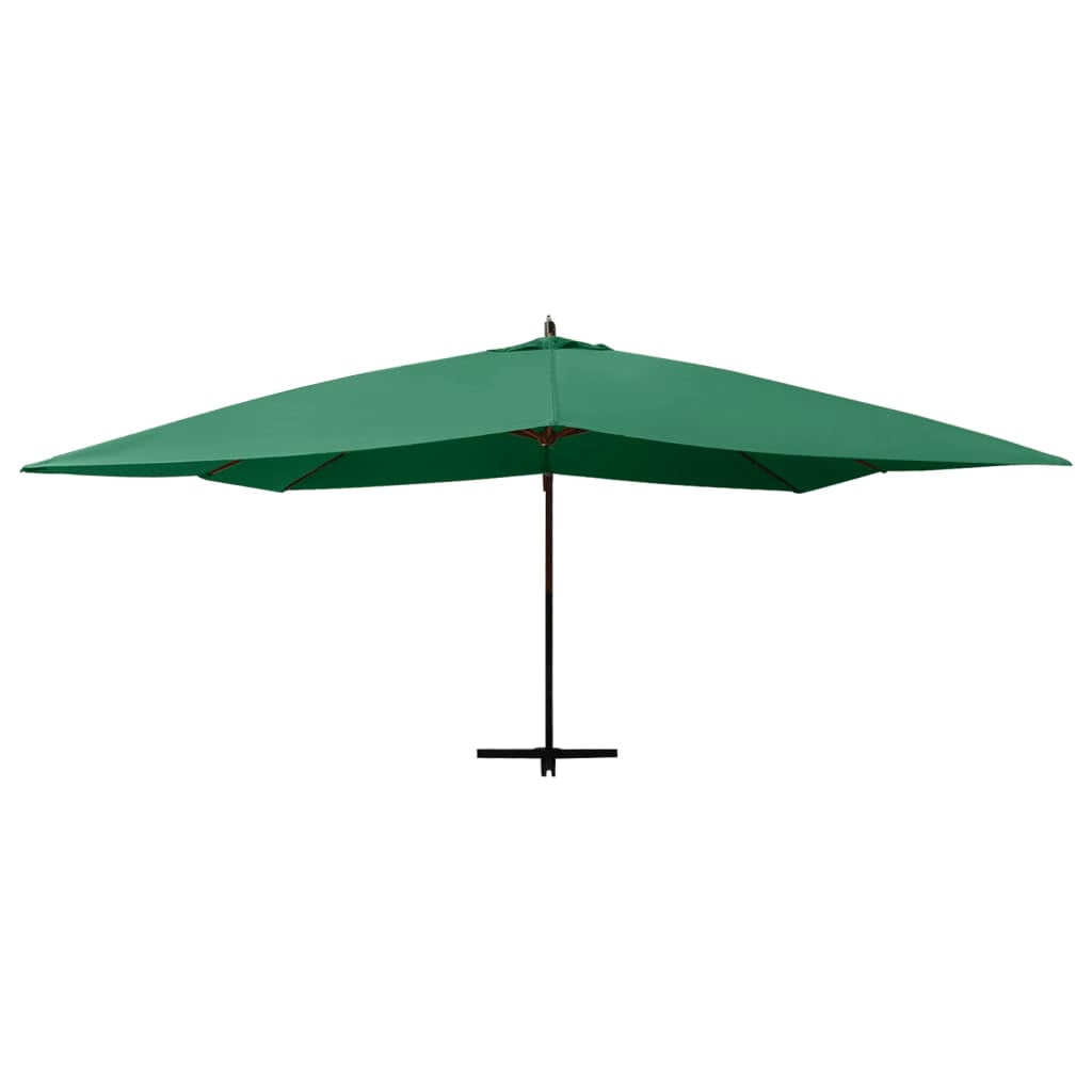 Vidaxl Sombrilla Jardín Voladiza Con Palo De Madera Verde 400x300 Cm_3