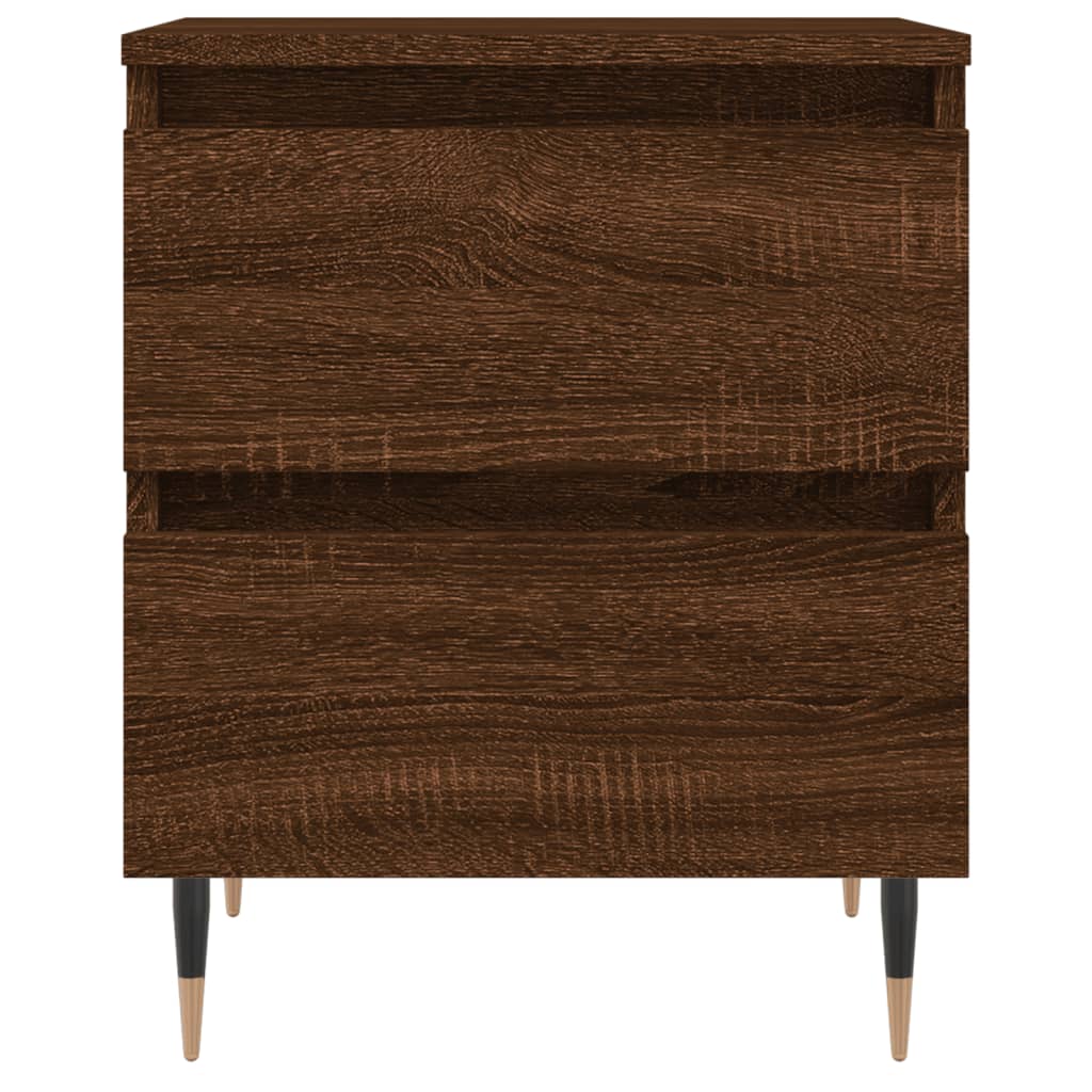 Mesitas Noche 2 Uds Madera Ingeniería Marrón Roble 40x35x50 Cm_3