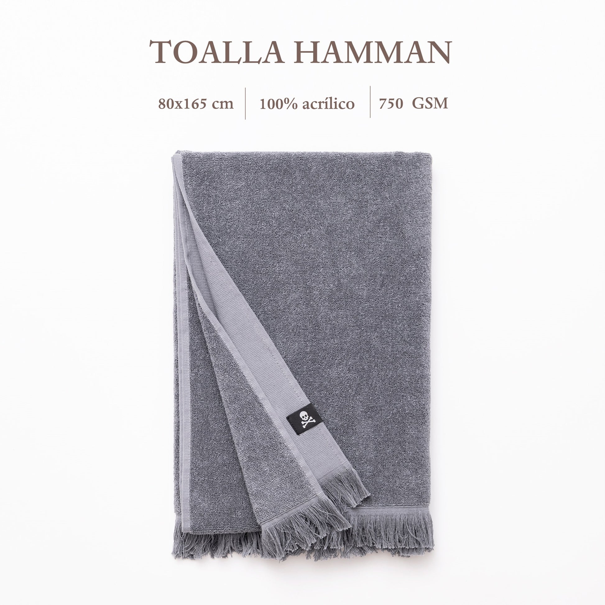 Toalla Hamman 80x165cm 100%algodón 380gsm Azul Scalpers Home_2