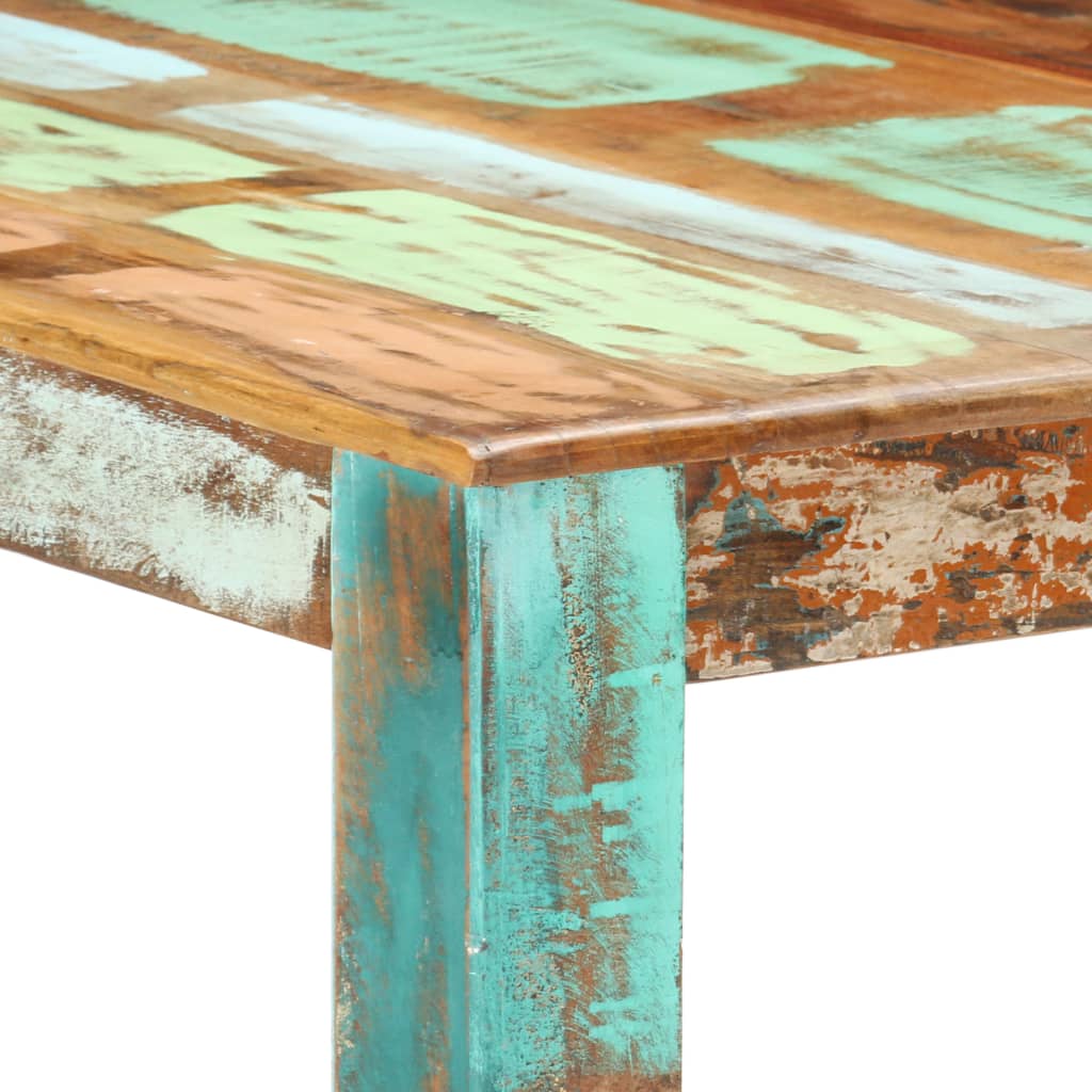 Mesa De Comedor De Madera Maciza Reciclada 180x90x76 Cm_3