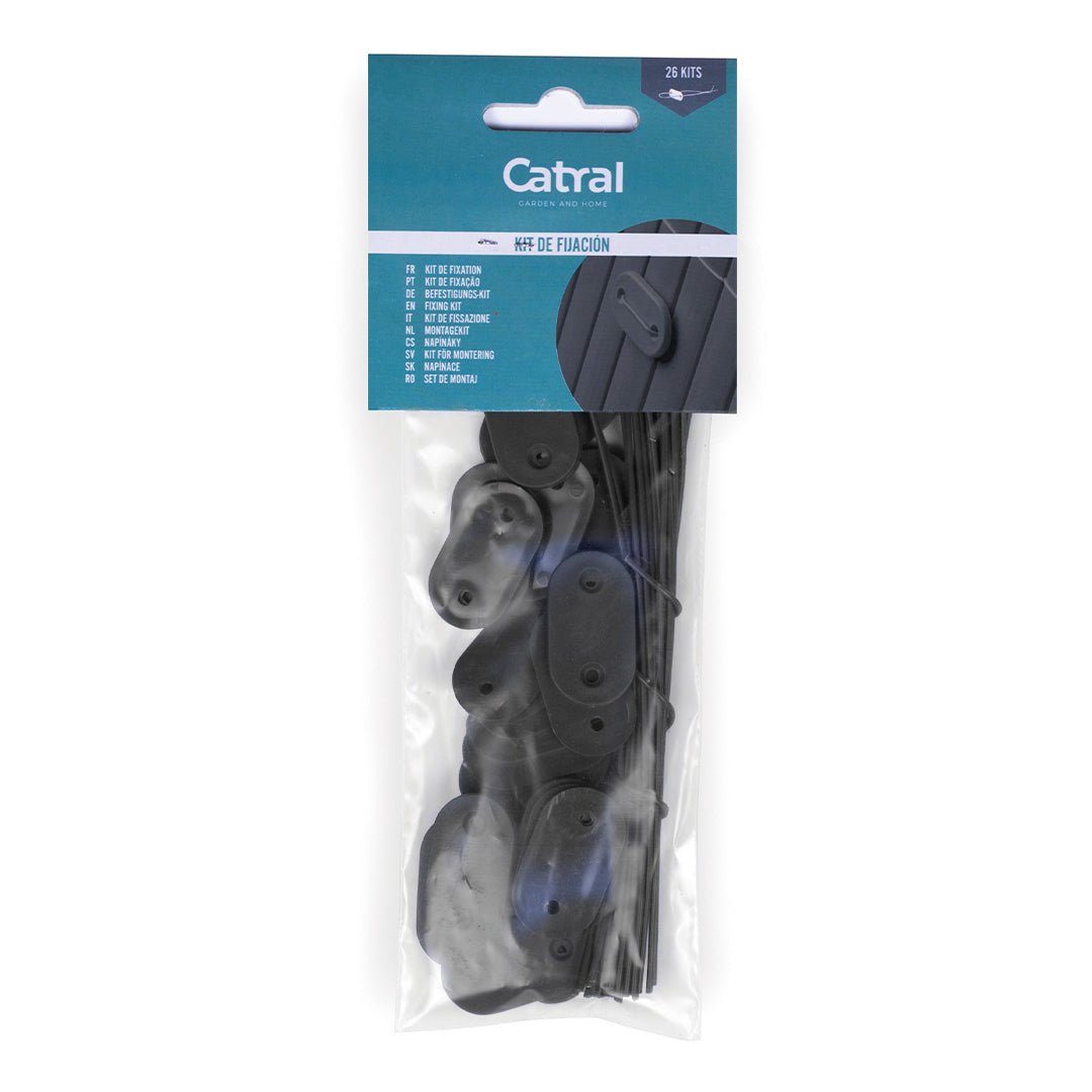 Kit De Fijación Antracita Para Cañizos De Pvc Unico / Multicolor_1