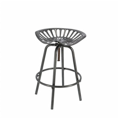 Esschert Design Taburete Con Forma De Asiento De Tractor Gris_1