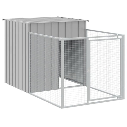 Caseta Perros Corral Acero Galvanizado Gris Claro 110x813x110cm_5