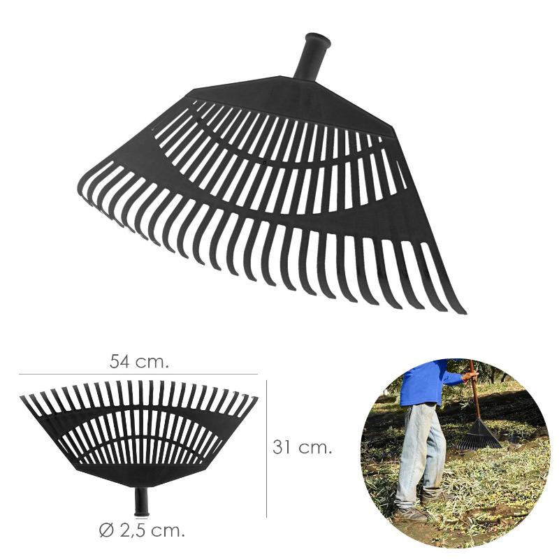 Rastrillo Plastico Trapezoidal Color Negro 32 Dientes_1