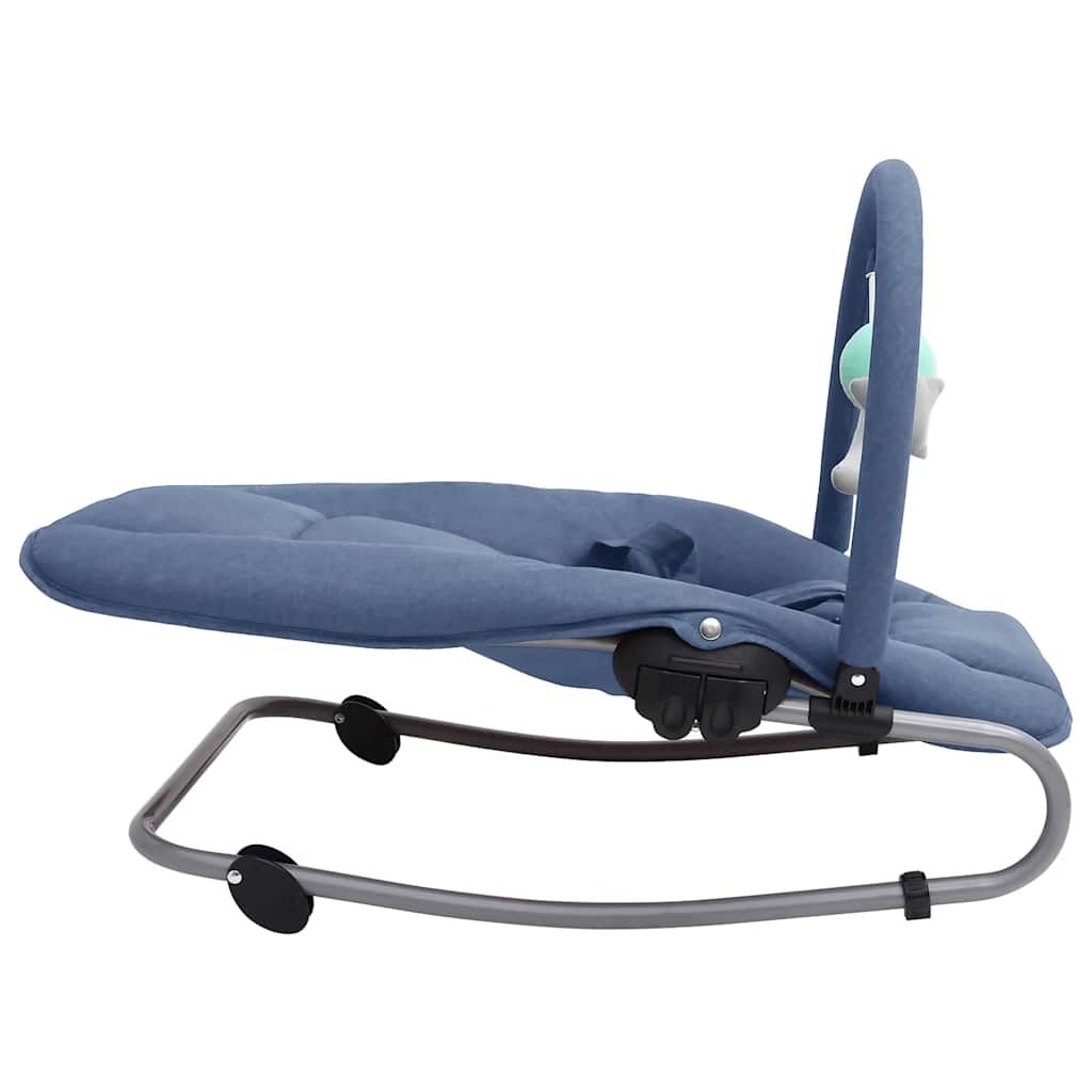 Vidaxl Hamaca Mecedora Para Bebés De Acero Azul Marino_4