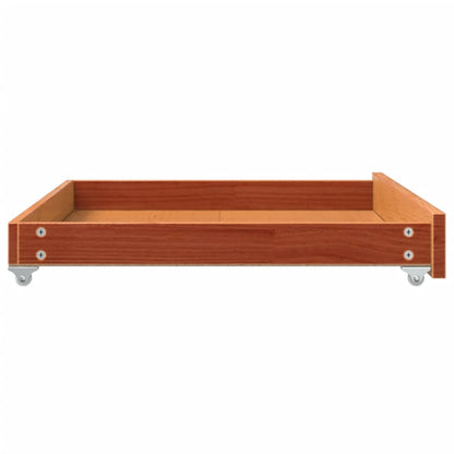 Cajones De Sofá Cama 2 Uds Madera Maciza De Pino Marrón Cera / Vetonek_4