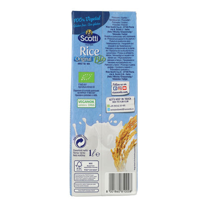 Pack de 6 Bebidas de Arroz Biológicas Scotti Natural 1 L
