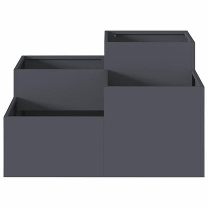 Maceta Para Jardín Antracita 80 X 80 X 48 Cm Acero_5