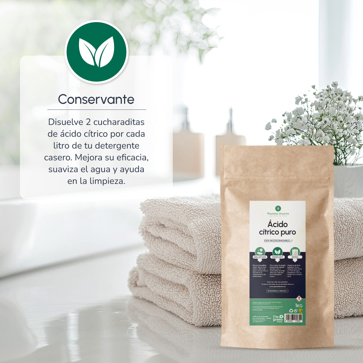 Embalagem 6xÁcido Cítrico Planeta Huerto 1 Kg