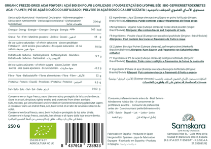 Açaí Liofilizado En Polvo Bio - 500g | Superalimento Ecológico Vegano Para Batidos, Smoothies Y Zumos_1