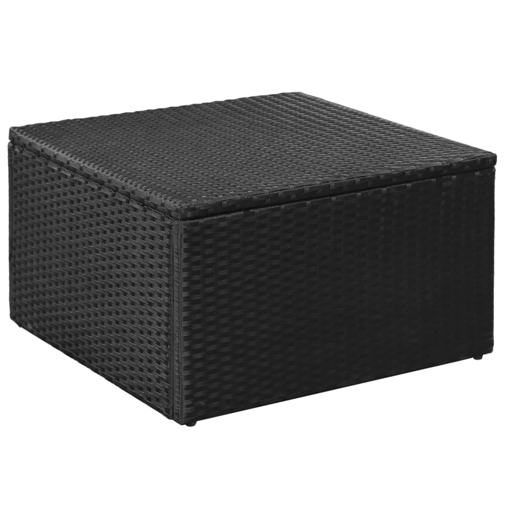 Vidaxl Set De Muebles De Jardín 4 Pzas Ratán Sintético Negro Y Blanco_3