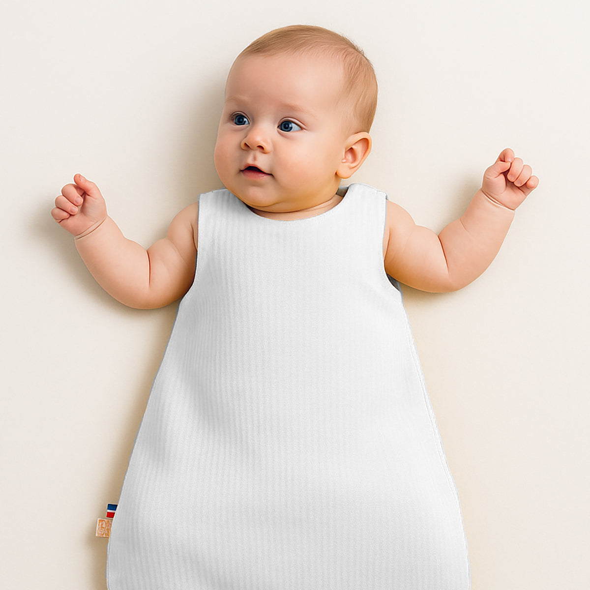 Saco De Dormir De Verano De Algodón Orgánico Blanco_4