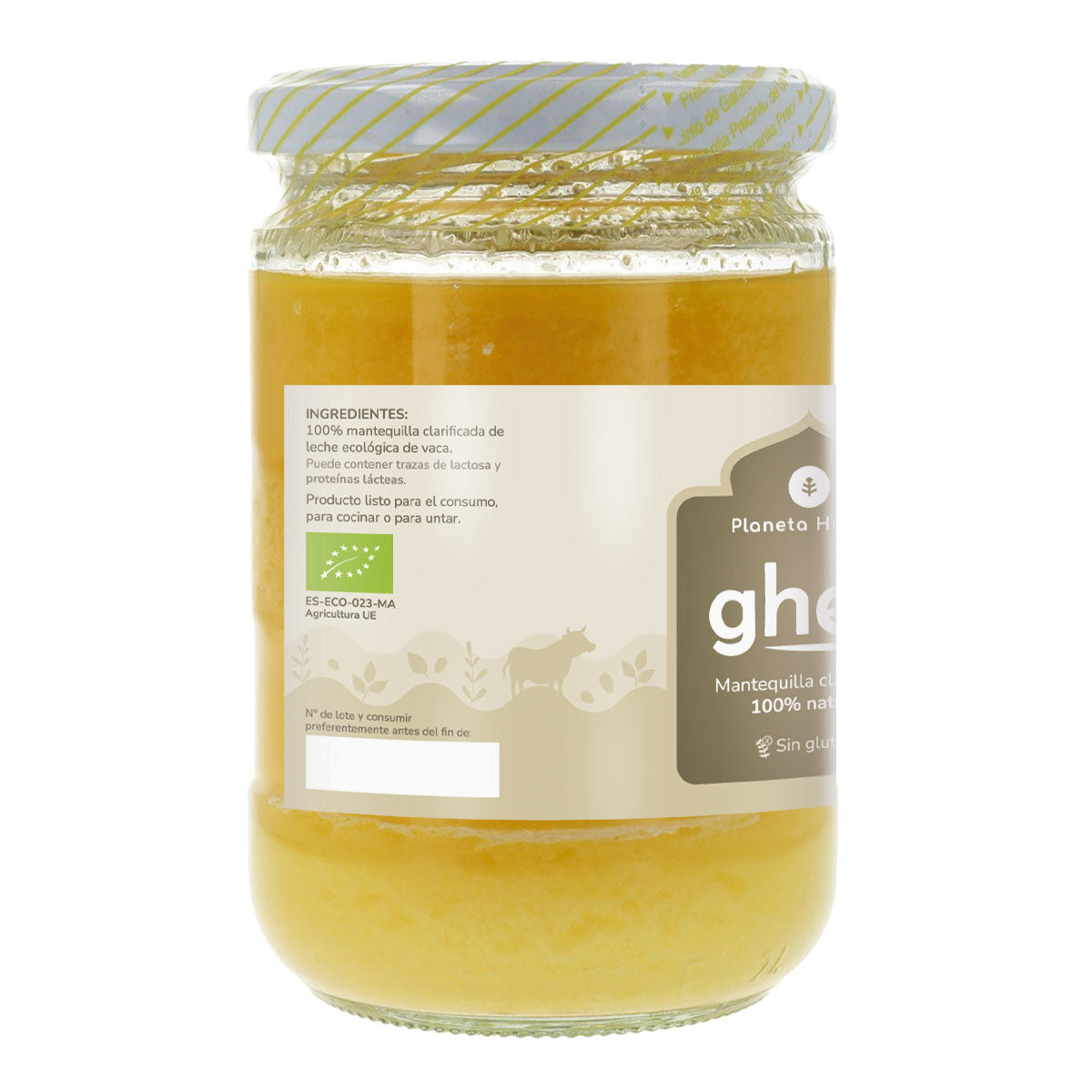 Embalagem de 3 x Ghee manteiga clarificada ECO Planeta Huerto 500 gr