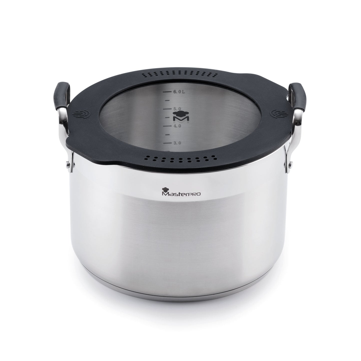 Cacerola 24cm Acero Inox Inducción C/tapa_0