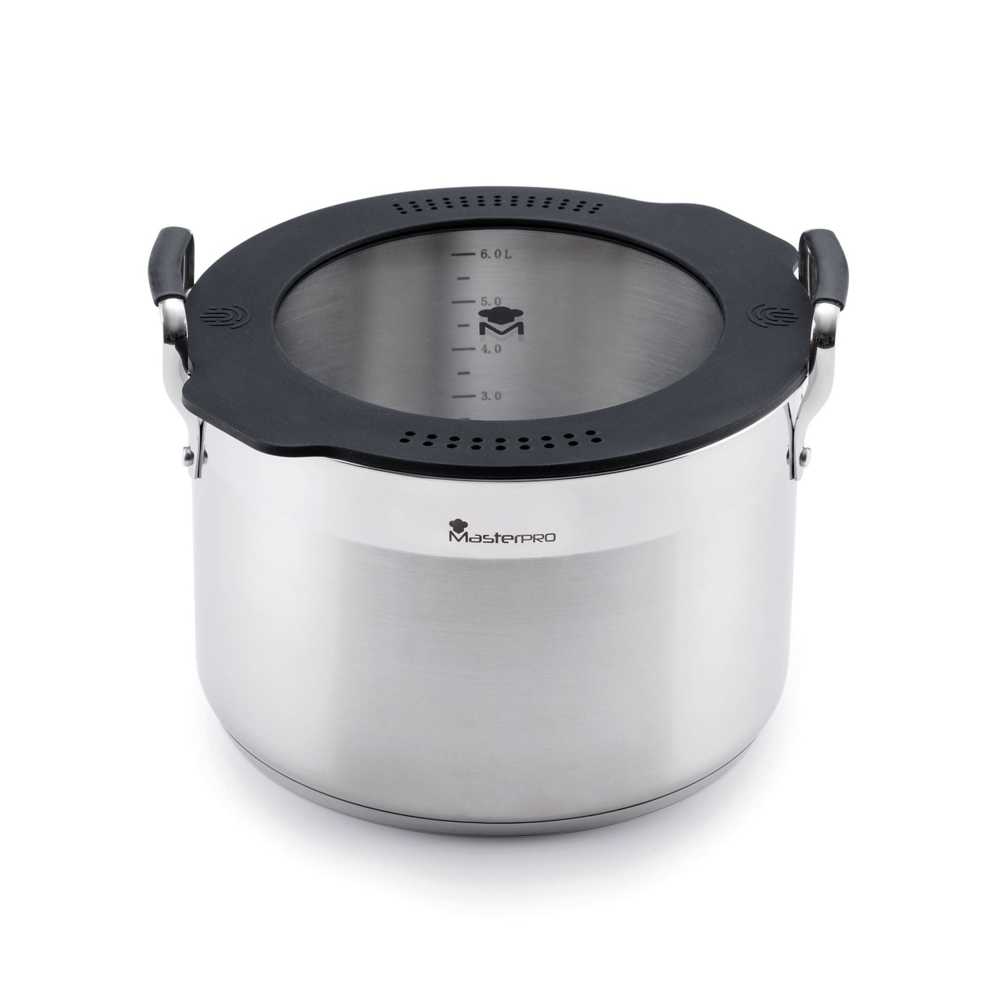 Cacerola 24cm Acero Inox Inducción C/tapa_0