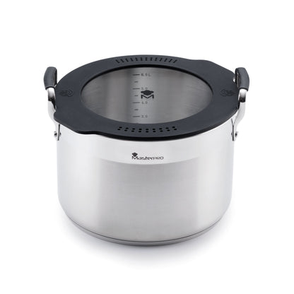 Cacerola 24cm Acero Inox Inducción C/tapa_0