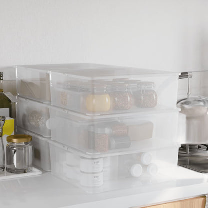 Vidaxl Cajas De Almacenaje Apilables 6 Uds Plástico 5 L_1