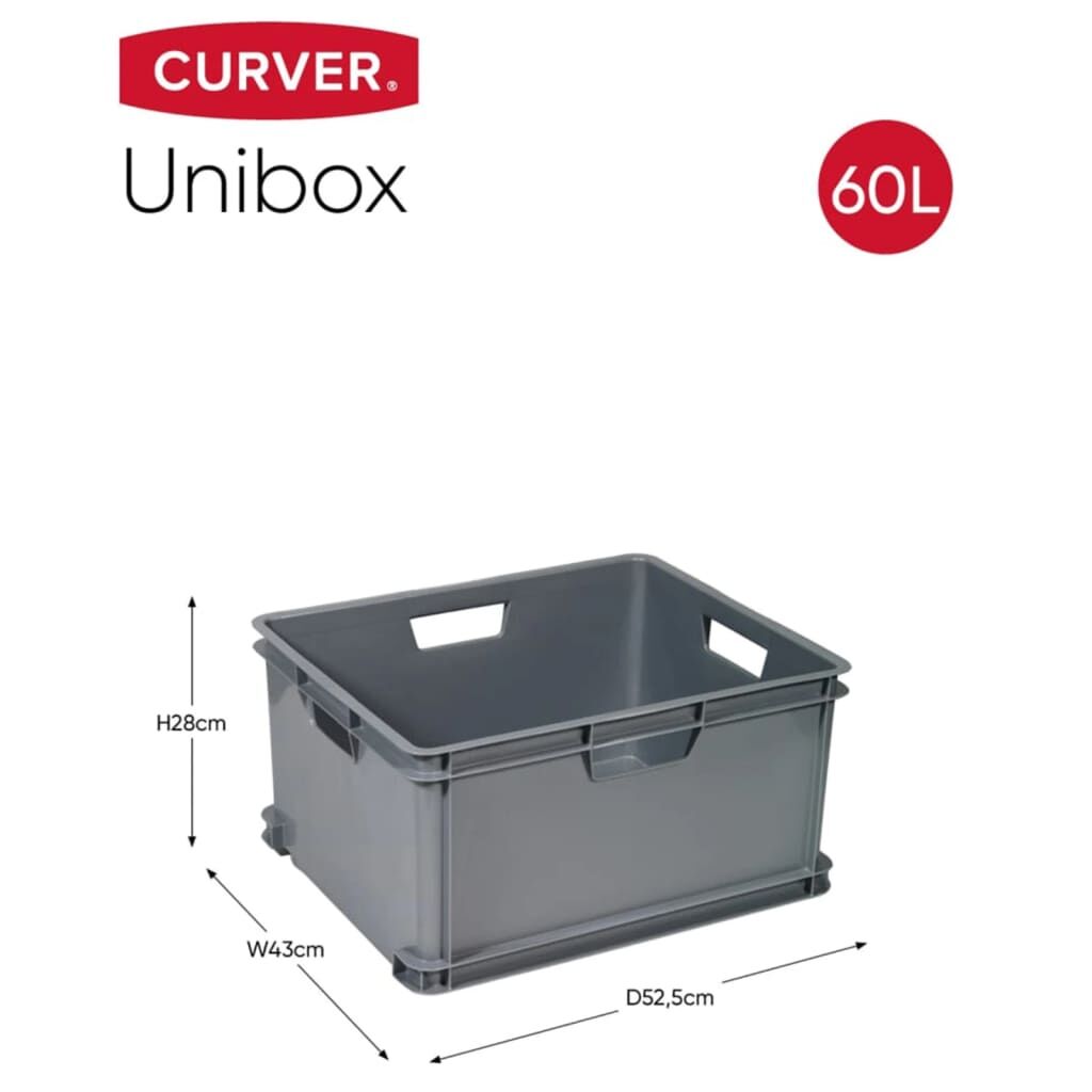 Curver Caja De Almacenaje Unibox Xl Gris 60 L_2