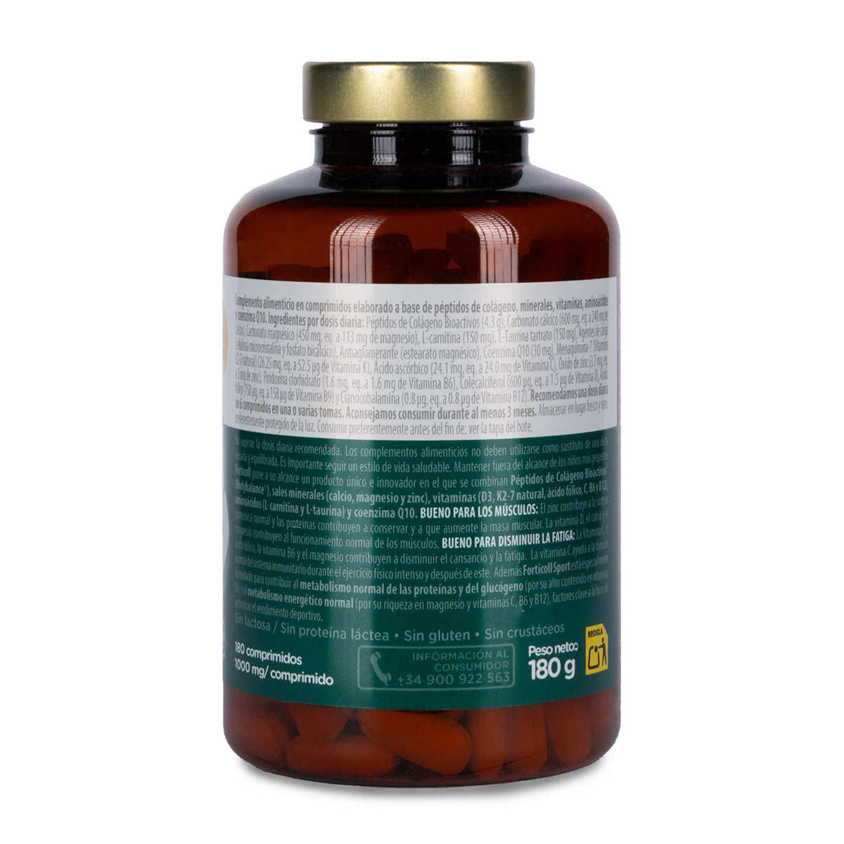 Colagénio Bioativo Sport Forticoll, 180 comprimidos